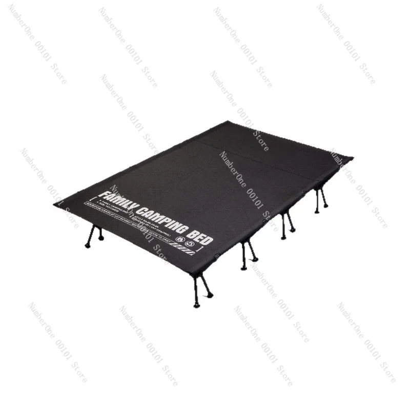 Comfortable Outdoor Camping Bunk Bed Foldable Portable Parent Child Cot Double Layer Travel Sleeping Bed for Family Picnic