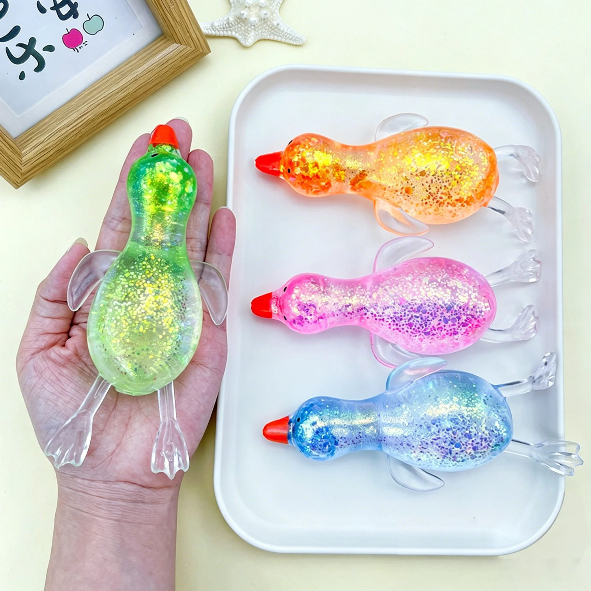 Squishy Duck Fidgets Toys Ornament Cute Goose Animals Vent Toys for Kids Adults Decompression Stretch Toys Friends Best Gift