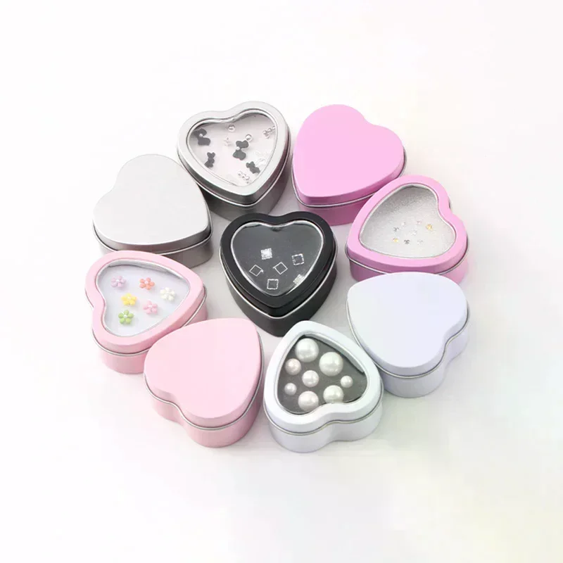 

Подарочные коробки в форме сердца, жестяные банки в форме сердца с крышками, мини-шкатулки для украшений/специй