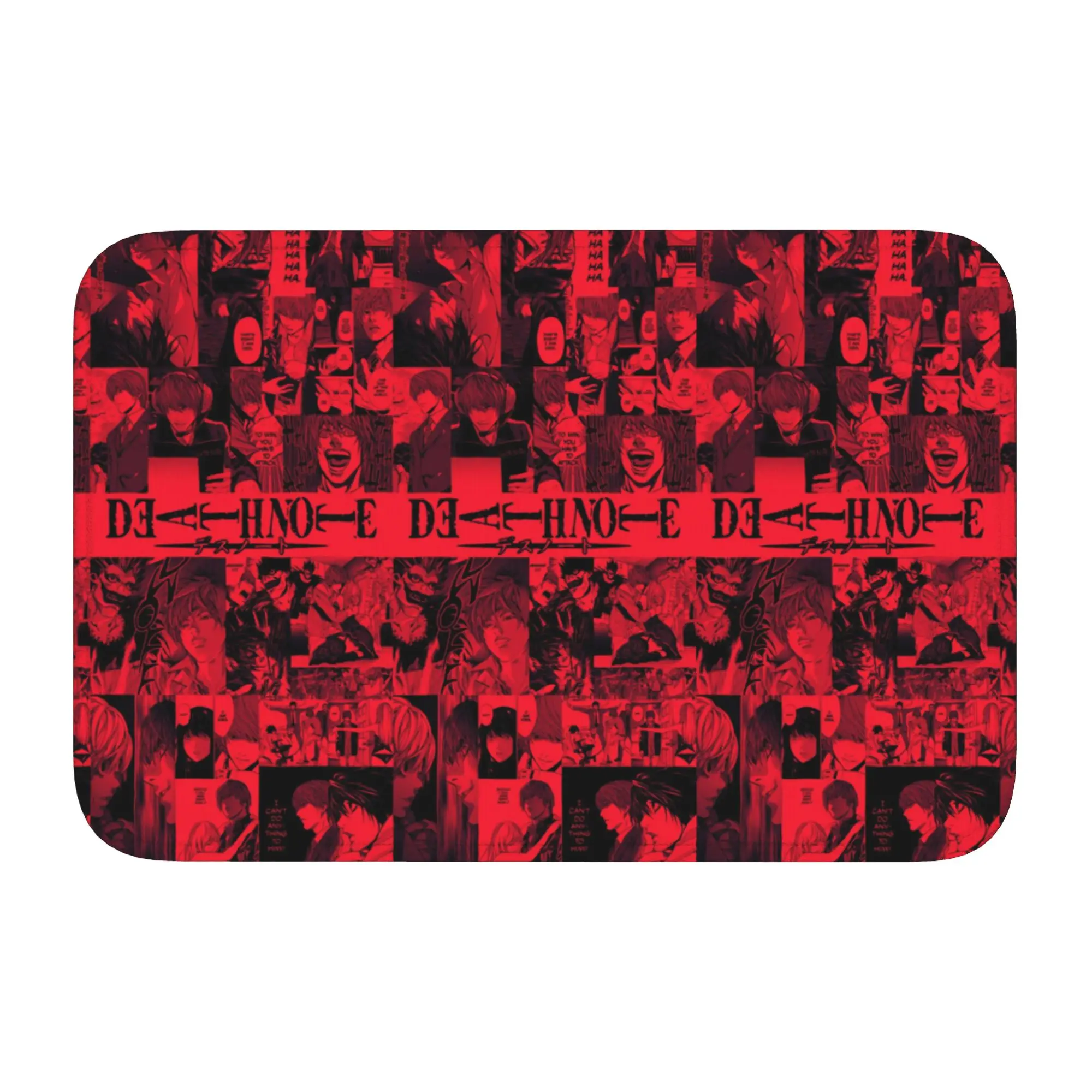 Alfombra de entrada personalizada con diseño de anime Deathes, antideslizante, impermeable, para interiores, alfombra de bienvenida para sala de estar, alfombra de entrada, tapete para los pies