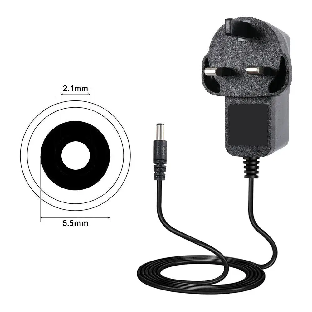 1Pc 9V UK Power Adapter Supply 1A AC/DC  Power Adaptor 5.5x2.1MM LED Monitor Regulation Charger Tool Parts