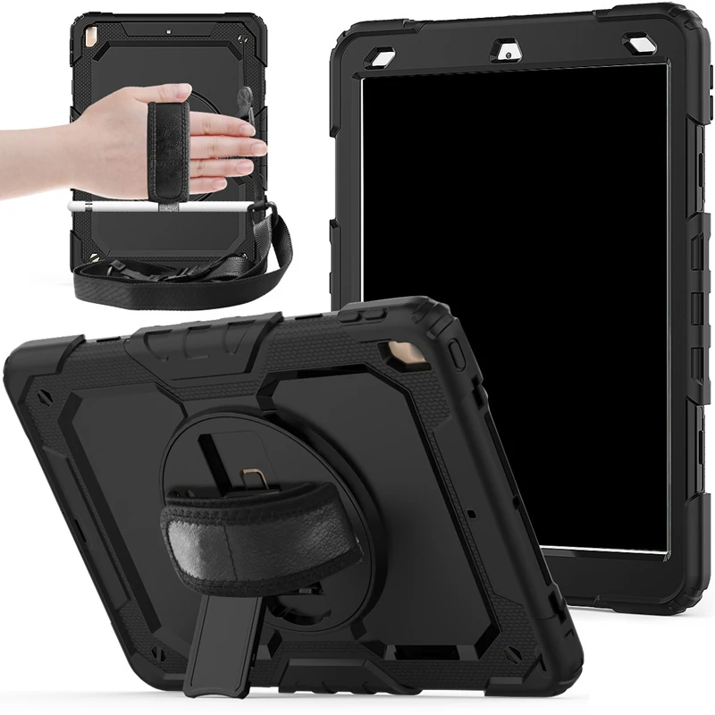 Tablet Pc 360 Degree Full Body Cover With Shoulder Pen Holder For Ipad Air 3 2019 Ipad Pro 10.5 Inch 2017