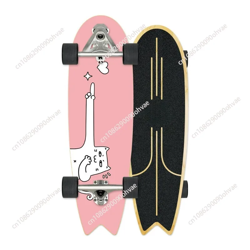 Land Surfboard 7 Dovetail Beginner Surfing Pedal-Free Skateboard 33 inches