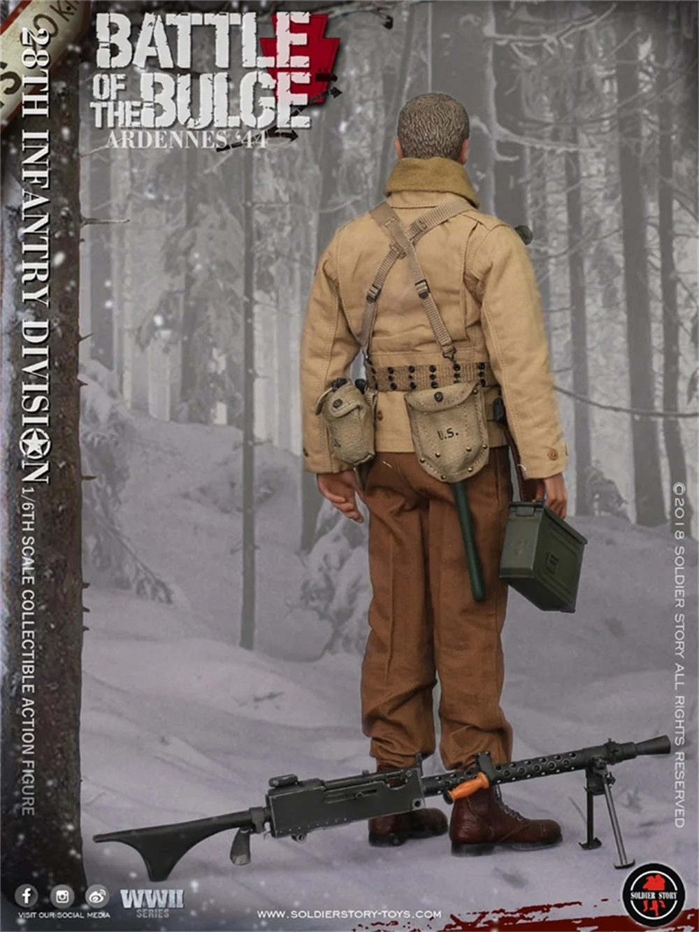 1/6 SoldierStory SS111 US. Army 28th Soldier Action Figure Winter Snow Set completo di action figure mobili regalo per i fan da collezione