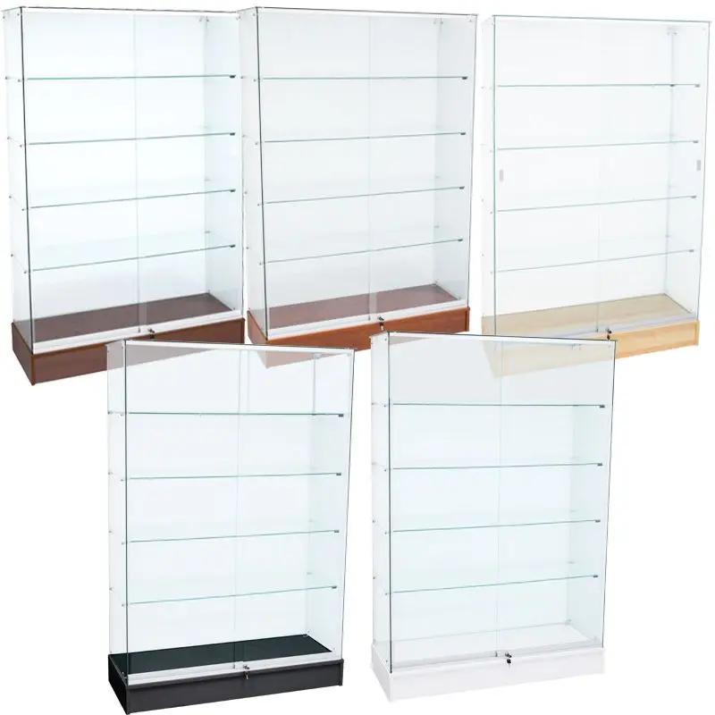 custom.frameless full view wall display glass cabinet for smoke shops