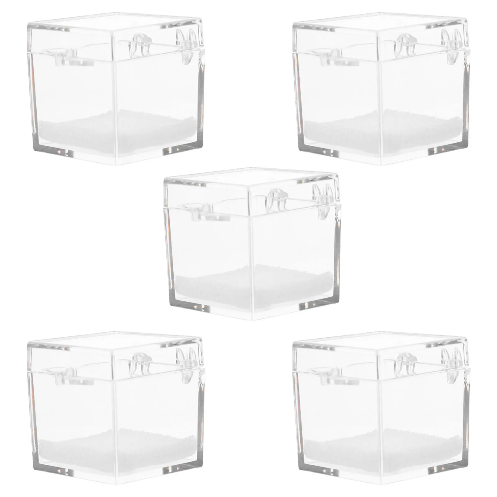 

5Pcs Mineral Specimen Boxes Clear Rock Collection Display Case Crystal Storage Box Soft Pad Storage Cases for Stones