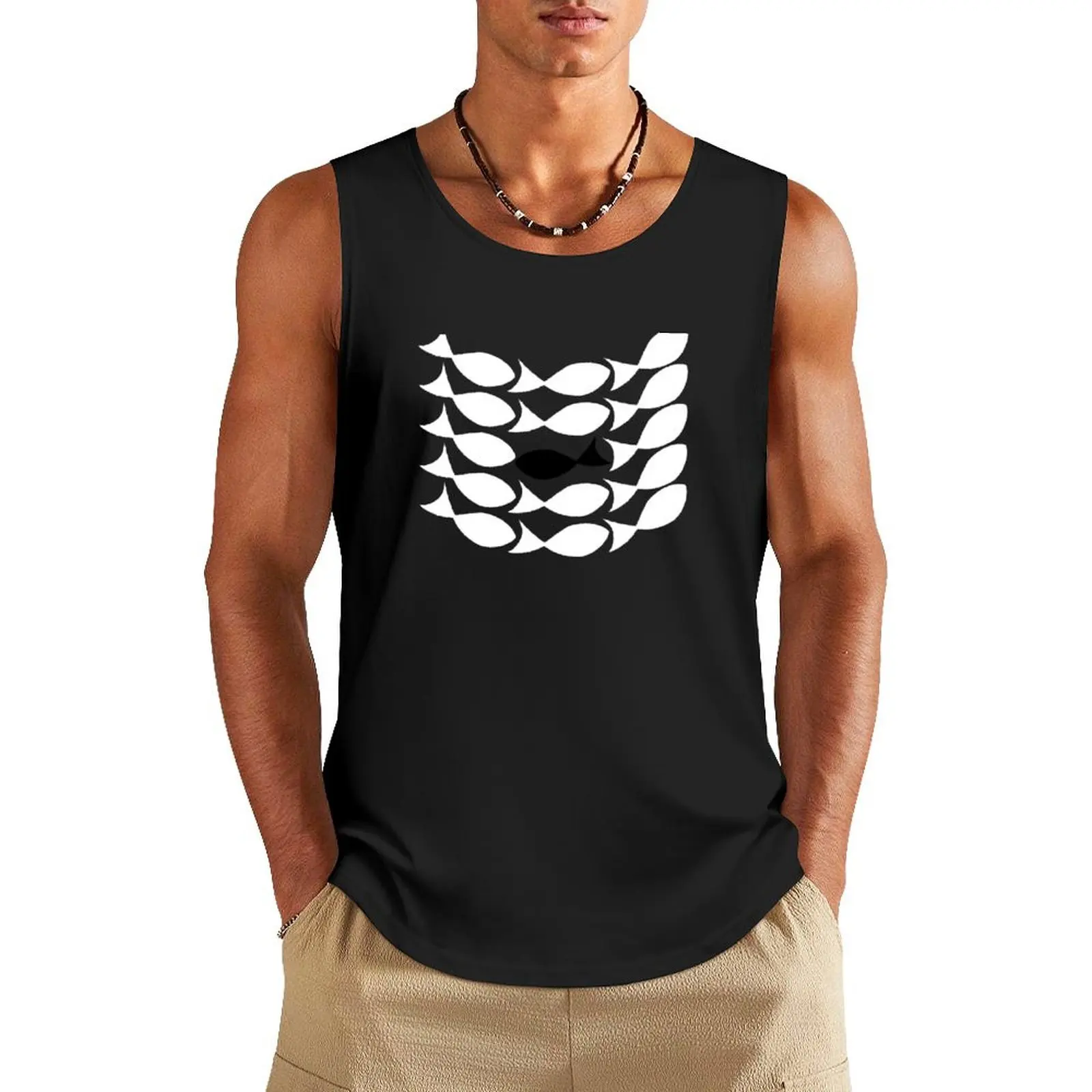 

Against the current fish Tank Top Man clothes for gym summer 2025 men clothings