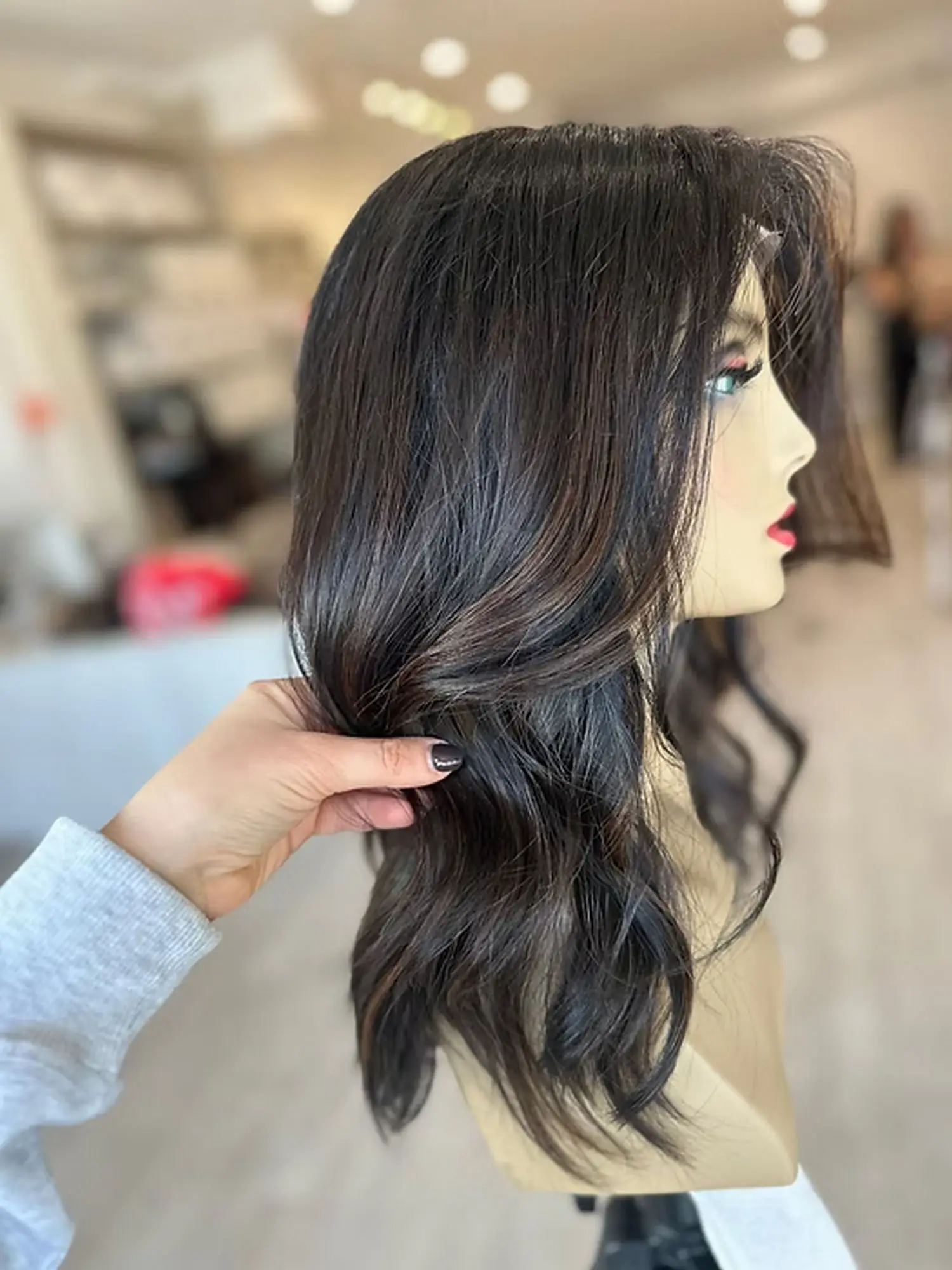 Realistic Look Natural Hairline Ombre Brown Blonde Highlights Synthetic Lace Front Wig Original Factory Cheap Wigs Glueless Wig