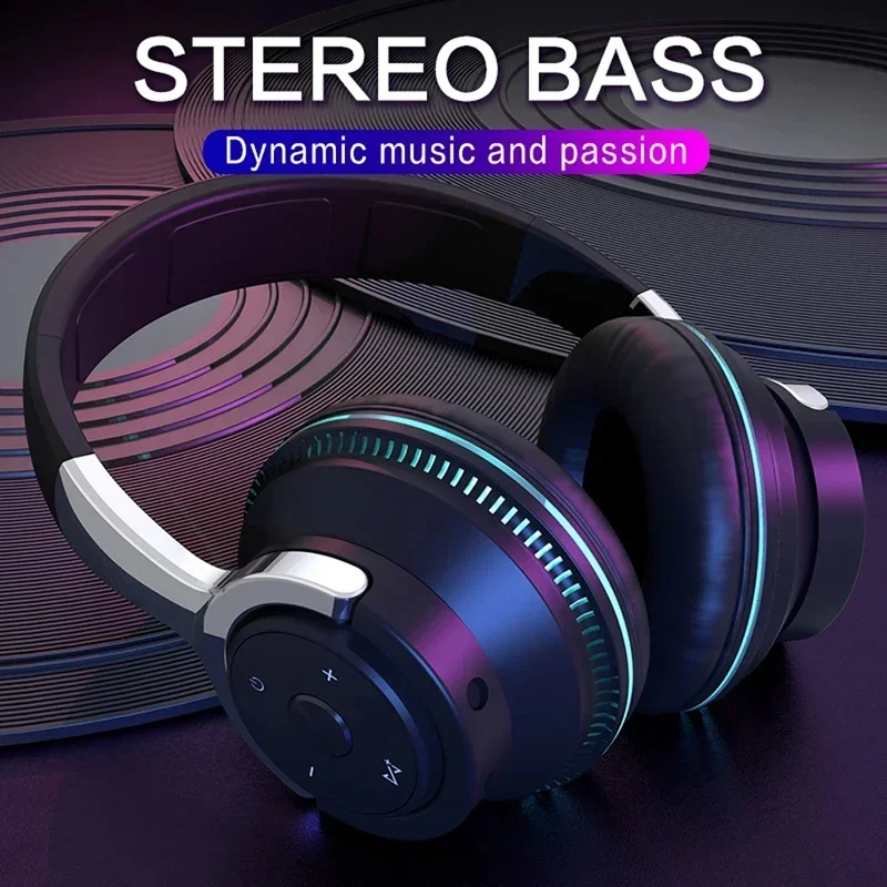 Wireless Headphones  Bluetooth Headsets Stereo Earphone With Mic TF Card Noise Reduction Earbuds For iphone Xiaomi Samsung phone