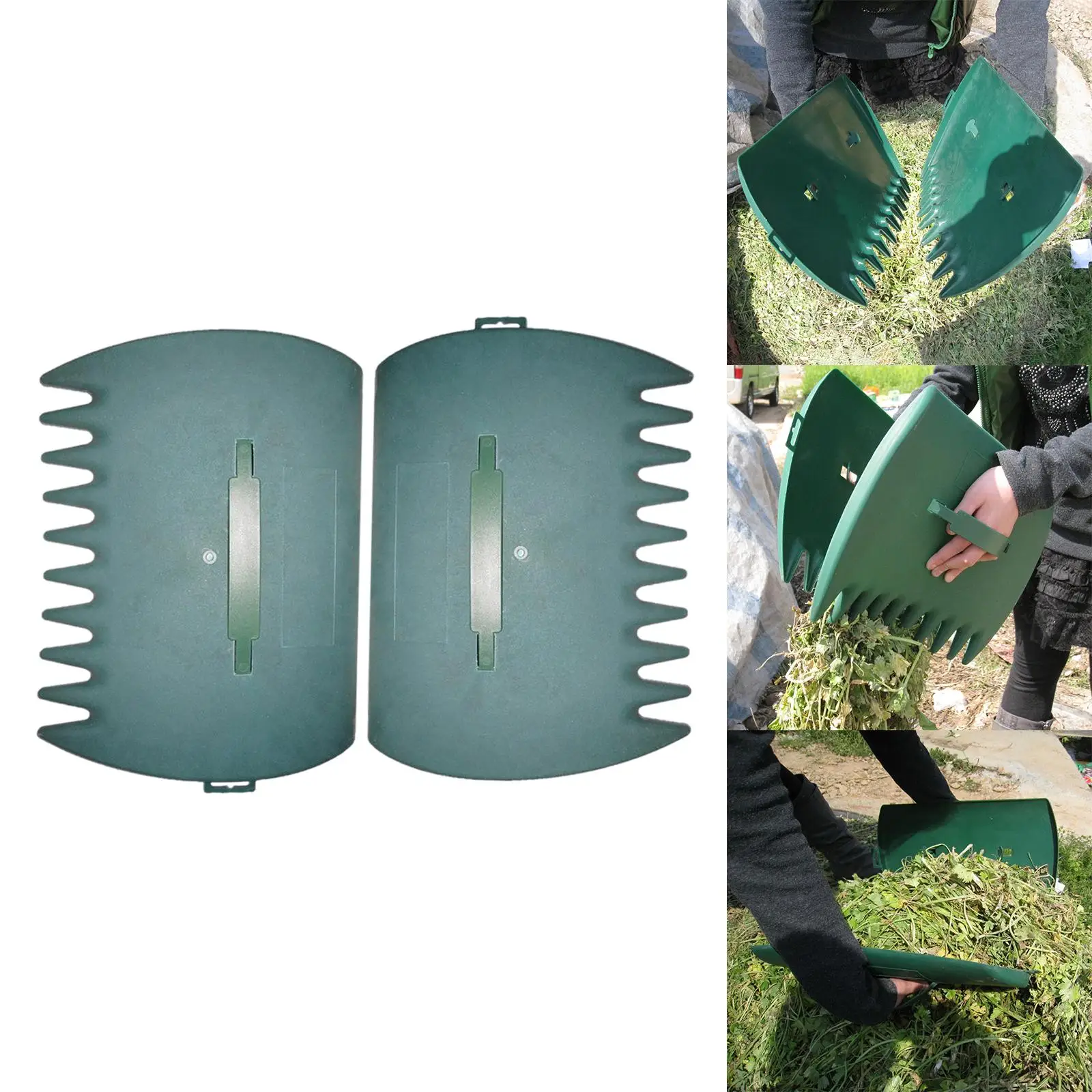 Hand Rakes Grabber Tool Coletor de Garras Lixo Gramado Detritos Quintal Folha Par