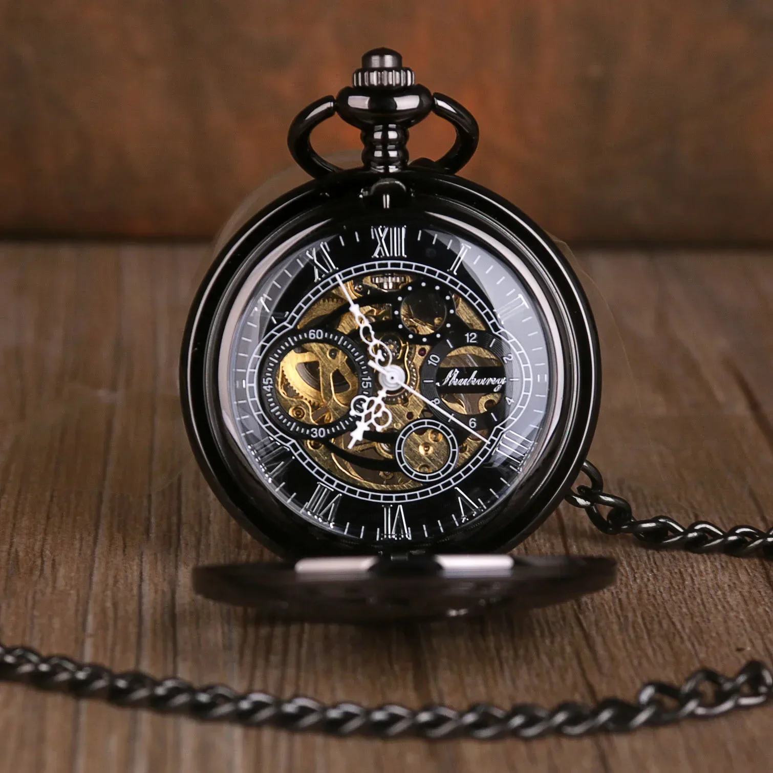 Eagle Carving Design Mens Mechanical Pocket Watch Vintage Hollow Hand-winding Pocket Fob Steampunk Watches Pendant Clock Gift