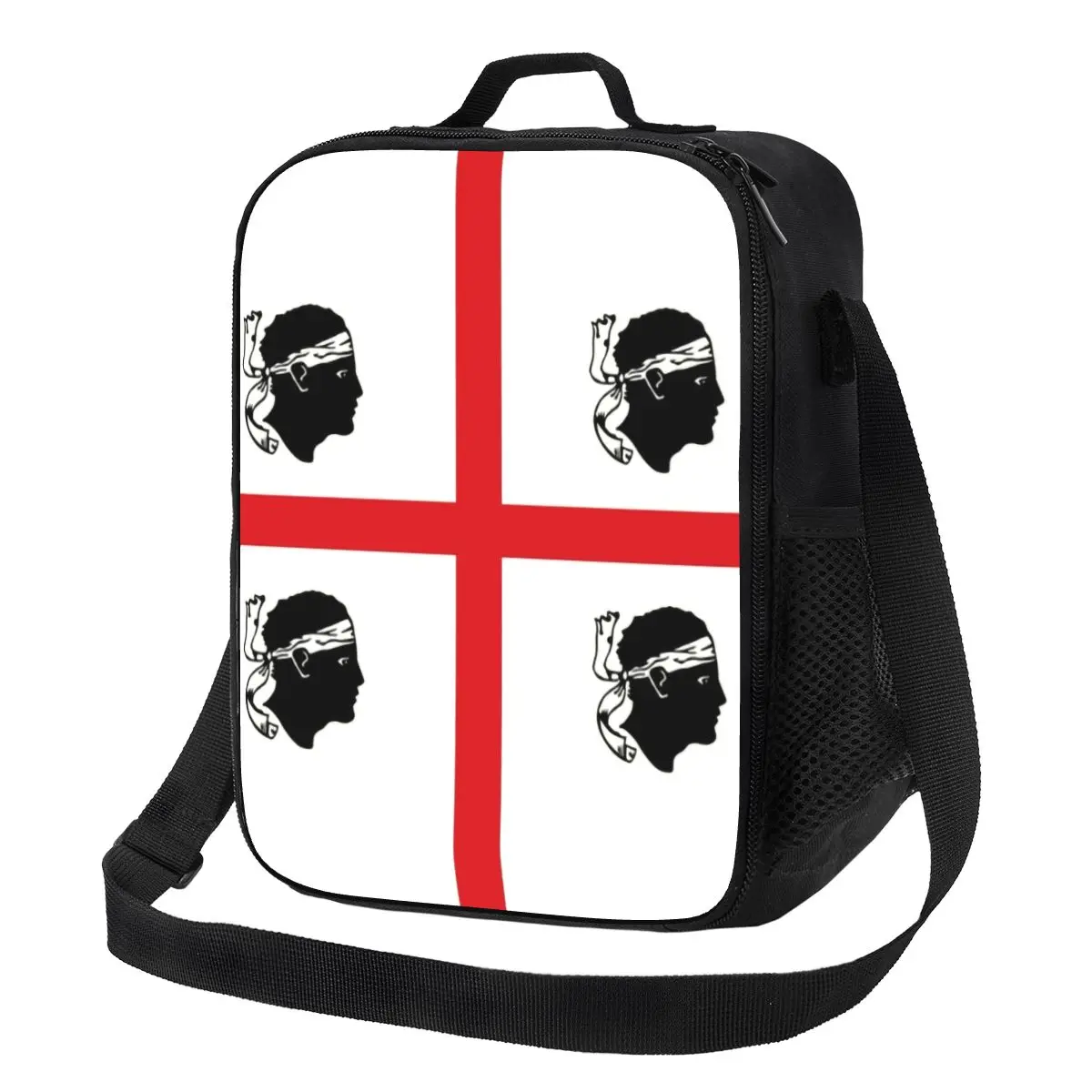 

Custom Flag Of Sardinia Insulated Lunch Bag for Camping Travel Italy Sardegna Leakproof Cooler Thermal Bento Box Women Kids