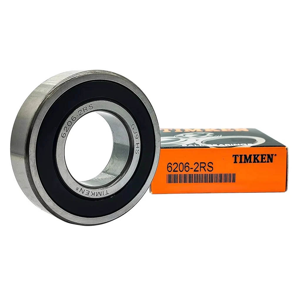 2PCS 30x62x16mm Original TIMKEN 6206-2RS Deep Groove Ball Bearing Double Rubber Seal Low Noise Stable Drive Parts
