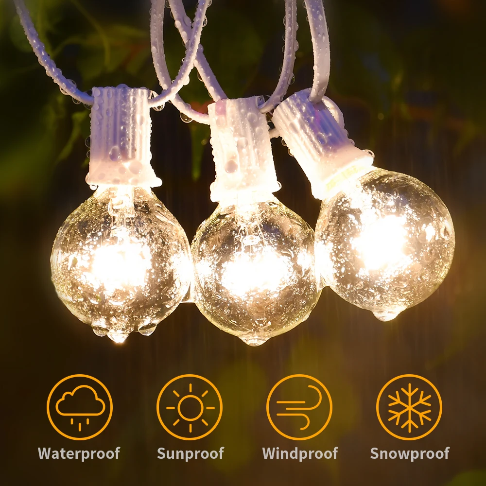 15m 30m Fairy String Lights Patio Garden Lights Christmas Lights Gift Warm White Cable Garland Light For Wedding Garden Decorati