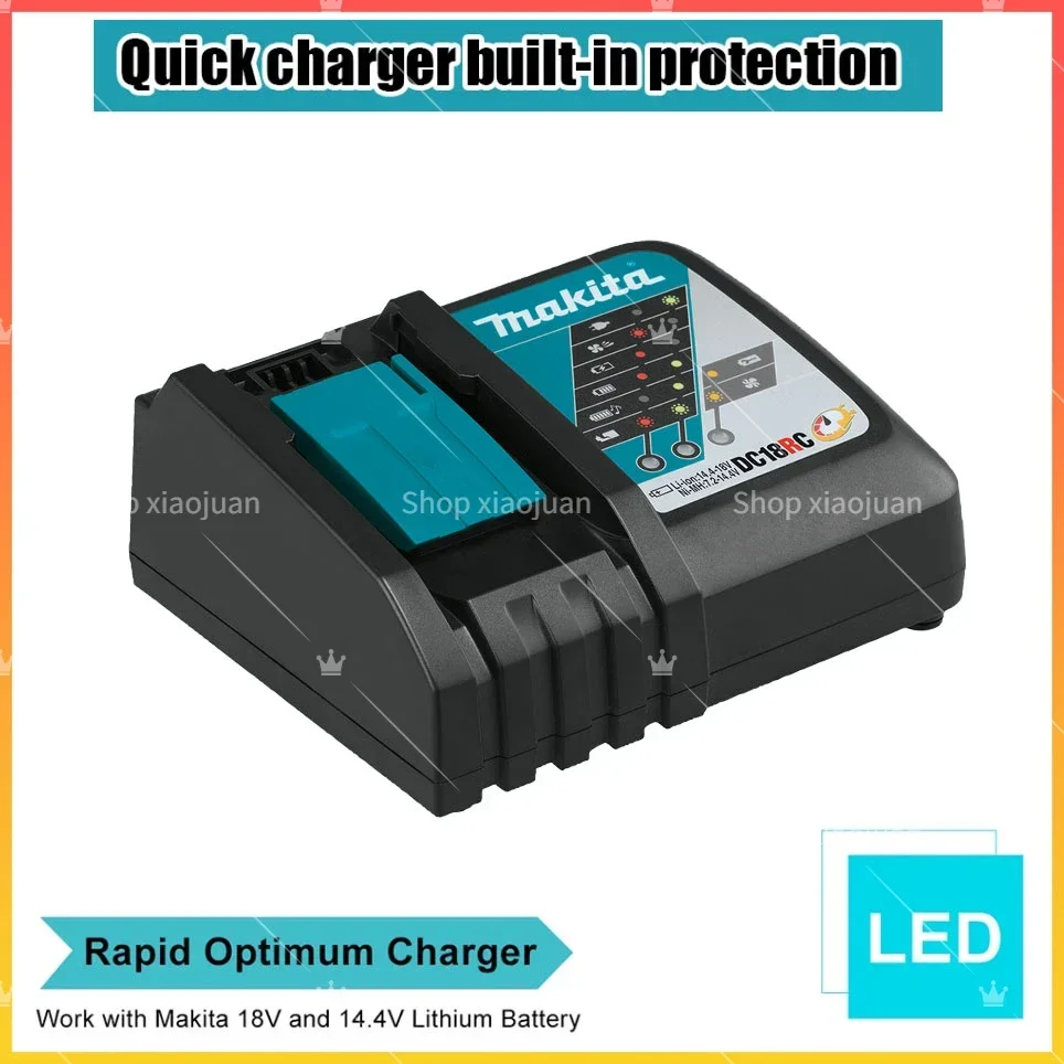 100% Original Makita Charger 14.4V-18V DC18RC Battery Charger Makita 6000mAh Bl1830 Bl1430 BL1860 BL1890 Tool Power Charger