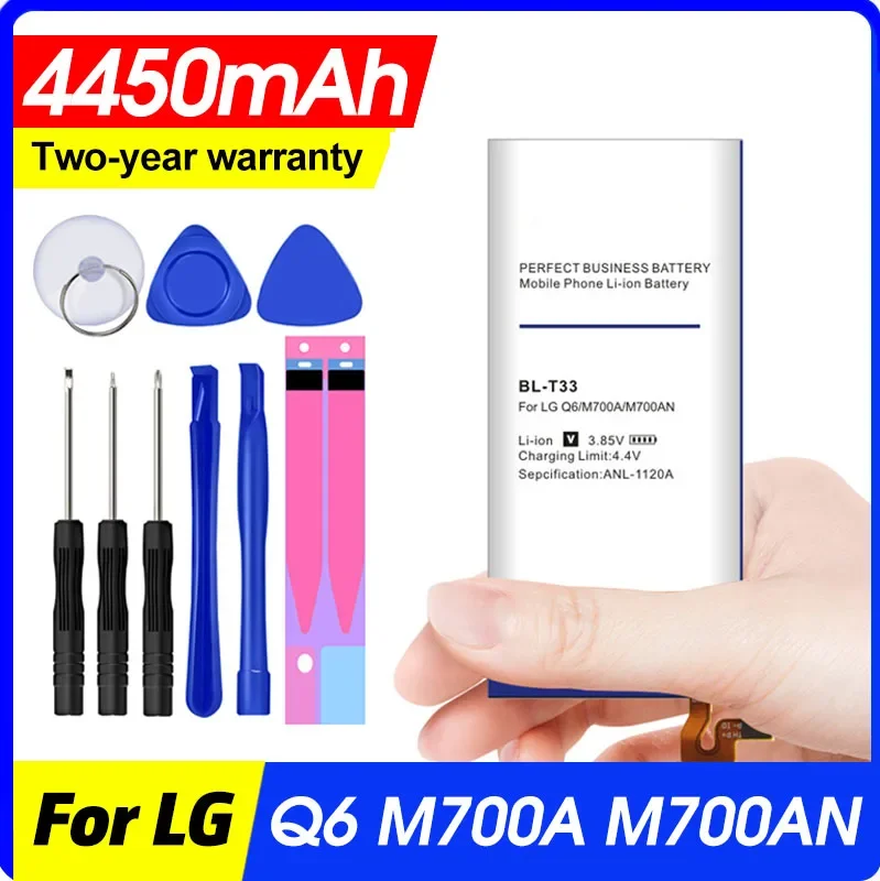 4450mah Bl-t33 Bl T33 Replacement Battery for Lg Q6 M700a M700an M700dsk M700n Bateria