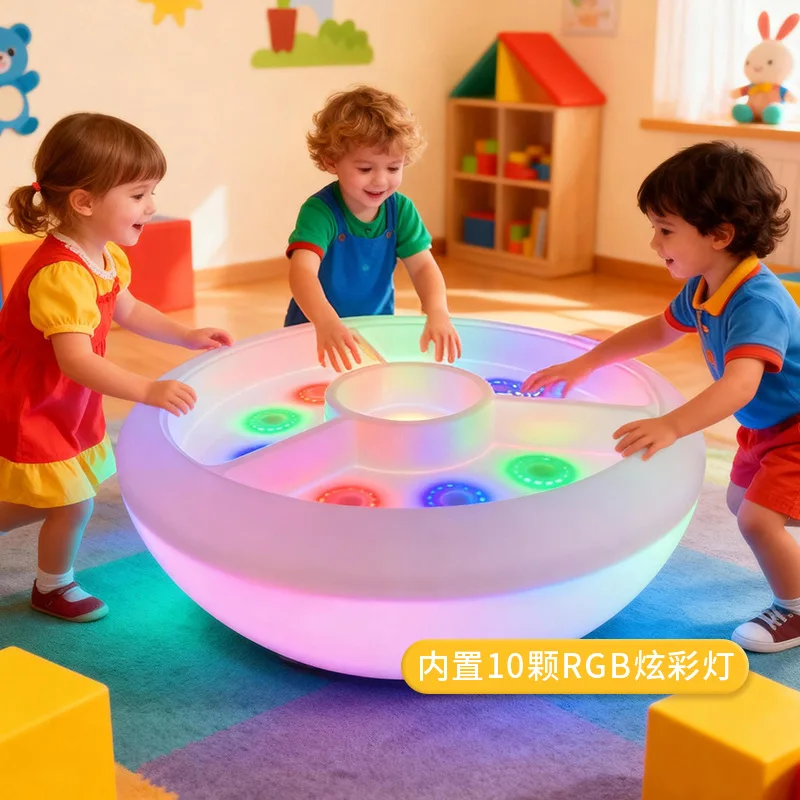 Children's games parent-child interactive building block clay toy sand painting table infant puzzle game table