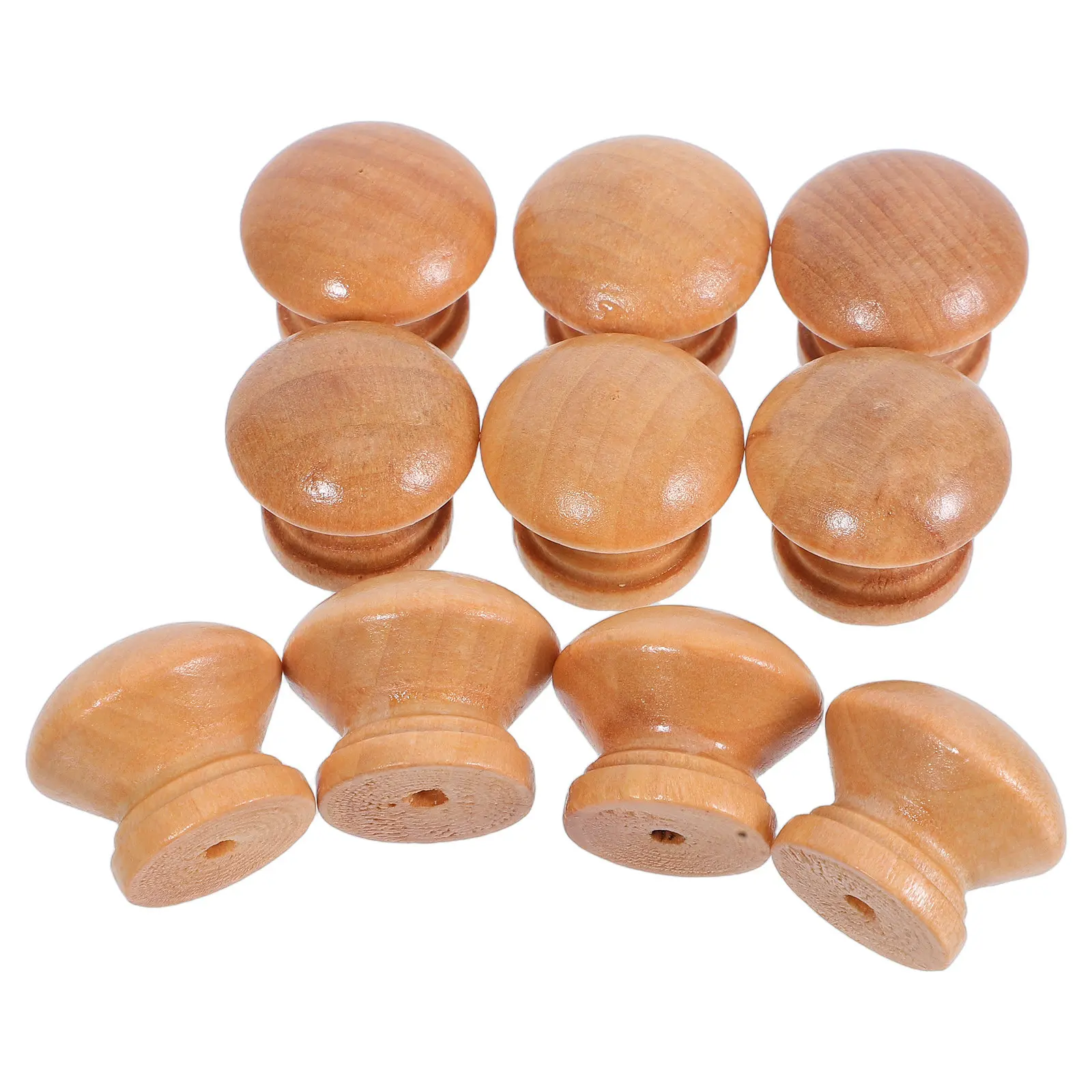 10 pcs Cabinet Door Handles Drawer Knobs Pull Wardrobe Halloween Christmas New Year Drawer Knobs Pulls Drawer Pull Handles Wood