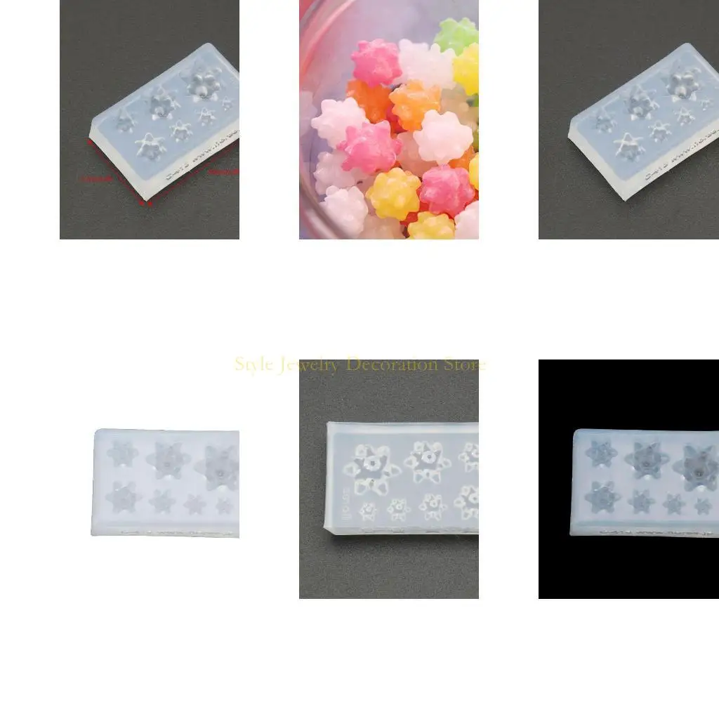 

D46E Silicone Resin Mold DIY Confeito Casting Molds DIY Craft Mold for Art Craft Making Handmade for Children