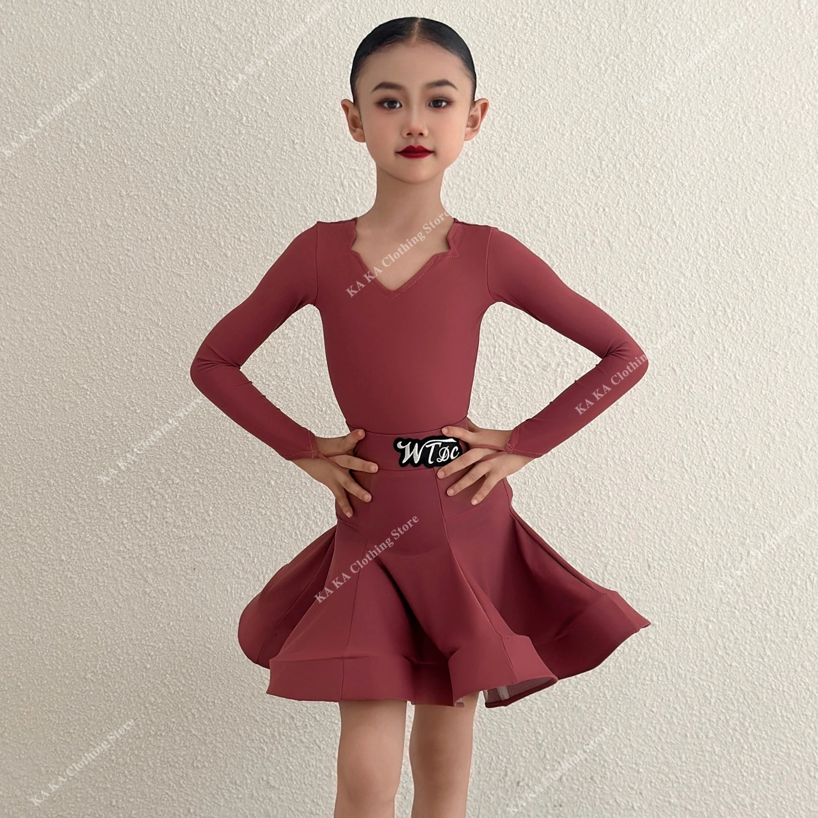 Kids Samba Rumba Salsa Tango Latin Dance Costume Girls Competition Ballroom Dress Standard Child Latin Practice Dress Clothes