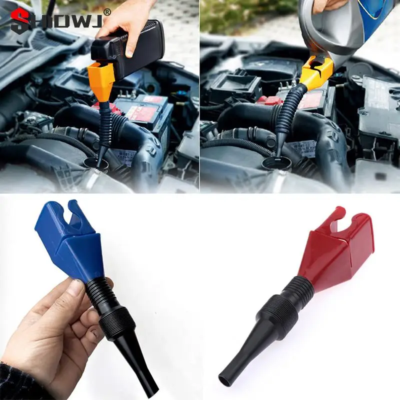 Embudo plegable para repostaje de coche, herramienta de plástico para repostaje de gasolina, aceite de motor, accesorios para coche y motocicleta, 1 unidad