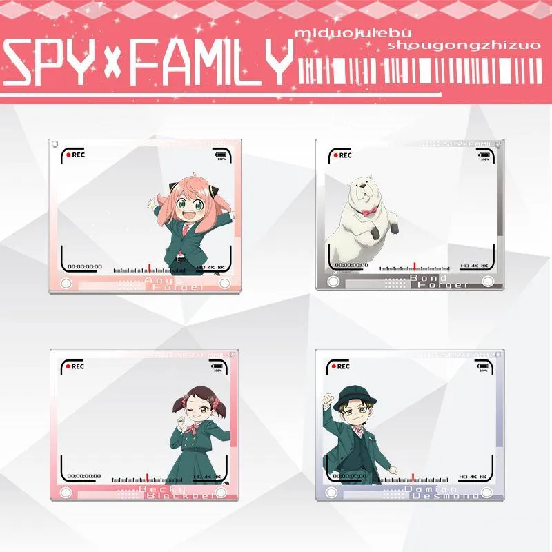 

Anime SPYFAMILY Anya Twilight Yor Bond Becky Damian Yuri Nightfall Cosplay Card Acrylic Transparent Card Accessory Ornament Prop
