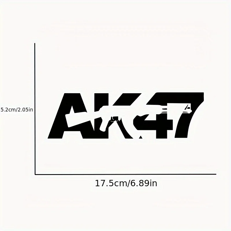 AK47 Military Decal Sticker – Durable PET Waterproof Motorcycle & Car Rear Window Bullet Hole Graphic for Vehicle Customization - view 2