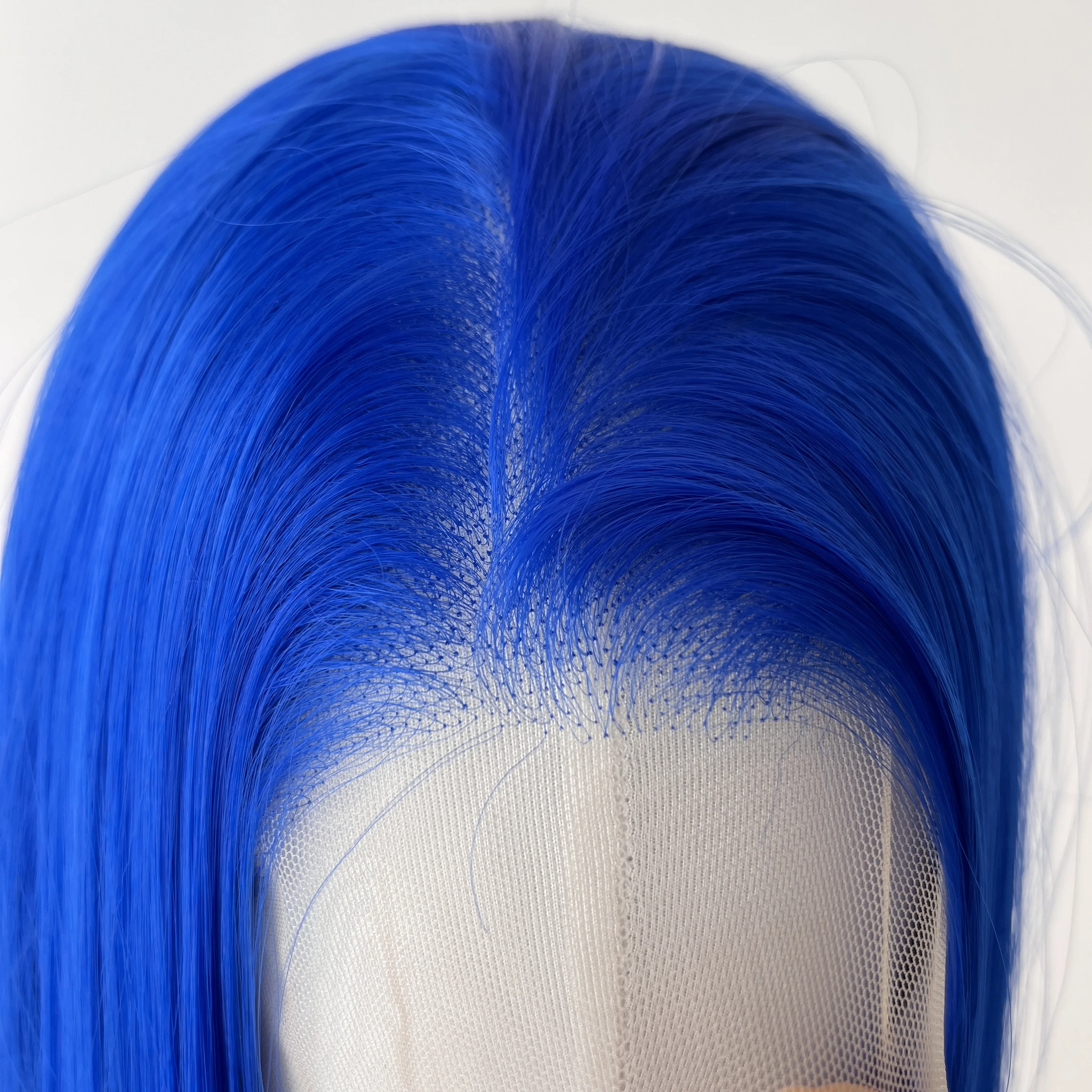 Синий парик фронта шнурка для женщин 26 дюймов 13*4 синтетические парики шнурка цветные длинные прямые парики для косплея парик из высокотемпературного волокна