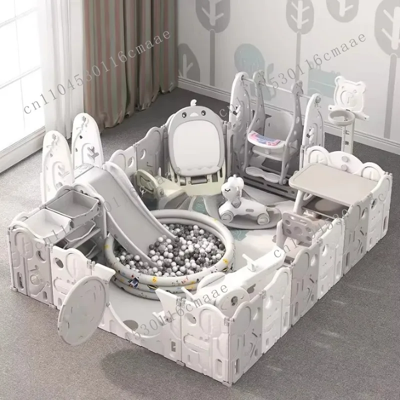 Toddler Family Indoor Playground Children's Play Pen Central Area Foldable Baby Play Field with Family Baby Play Pen