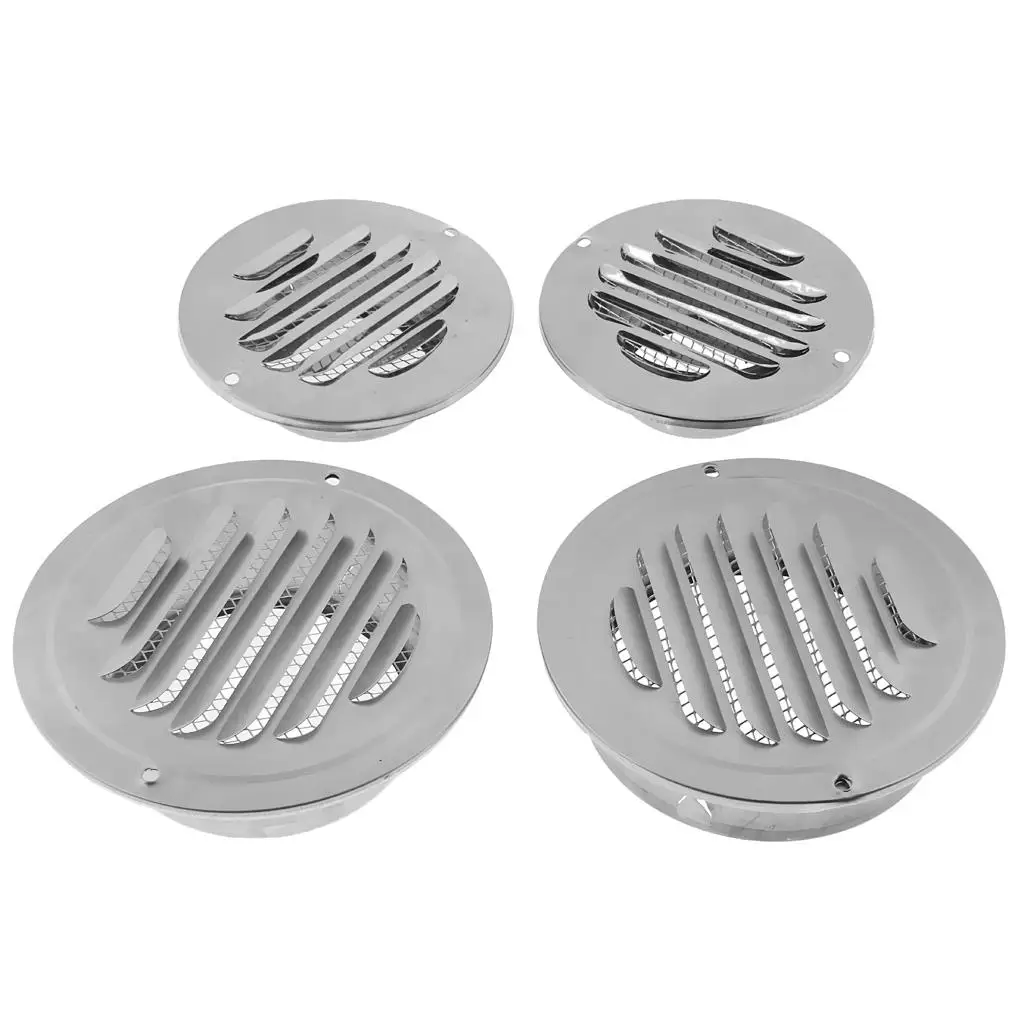 Stainless Steel Wall Vent Outlet Round Air Exhaust Grille Cover for Maintaining Indoor Outdoor Circulation