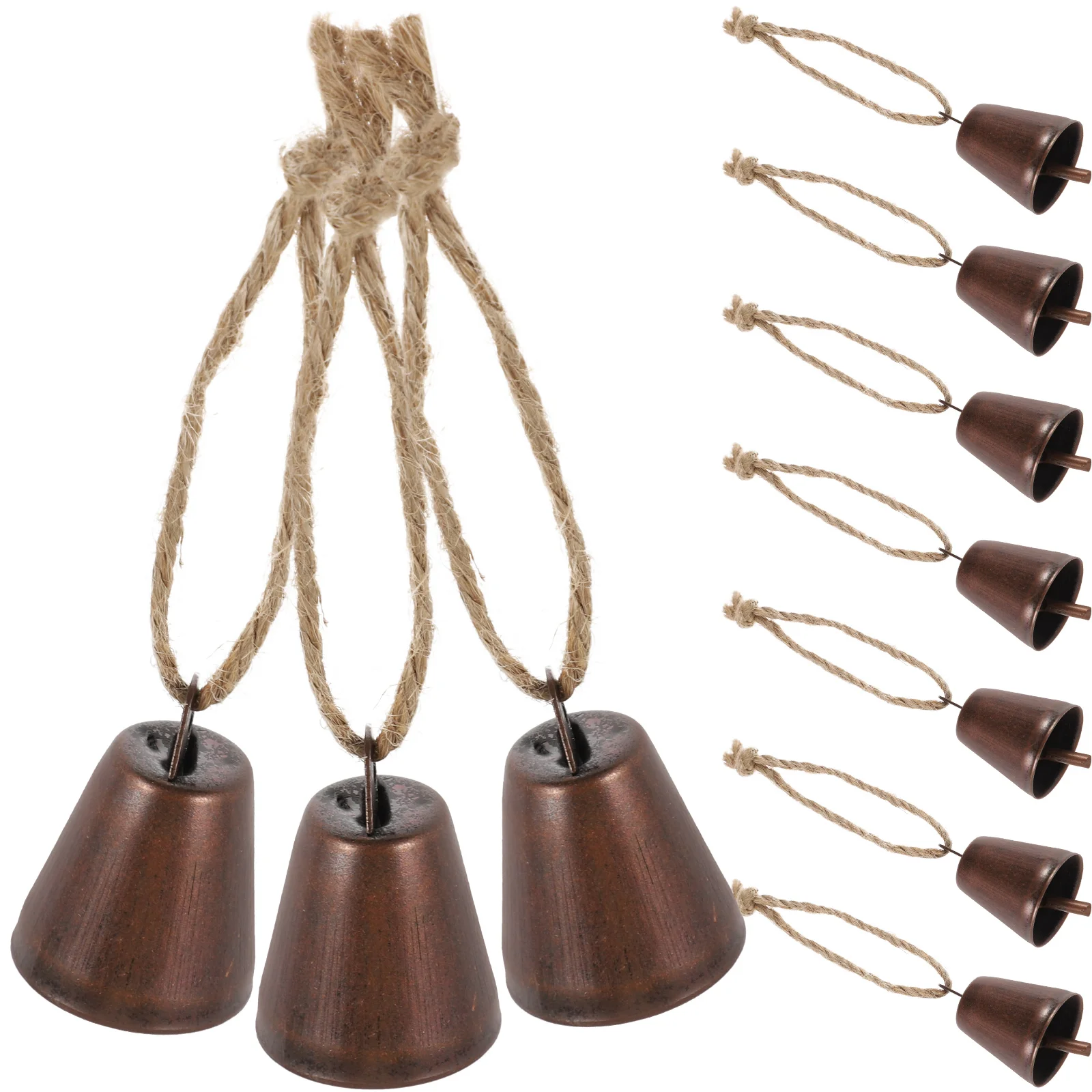 10 Pcs Retro Decor The Bell Wind Chime Pendant Wide Crafts Decorative Bells Christmas Tree Decors Chinese