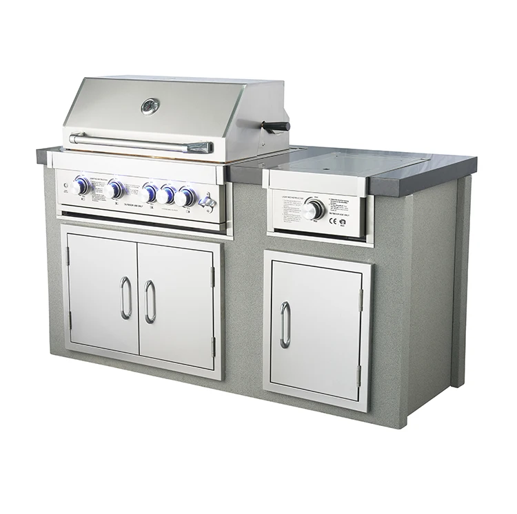 High Quality Stainless Steel Built In 4 Burner Gas Grill With Infrared Burner with AGA / CSA / CE Certificate