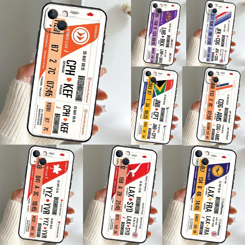 

Authentic Airline Boarding Pass Case For Realme 13 12 10 11 14 Pro Plus GT6 GT7 Pro C55 C15 C35 C33 C61 C65 C67 C53 C71 C75