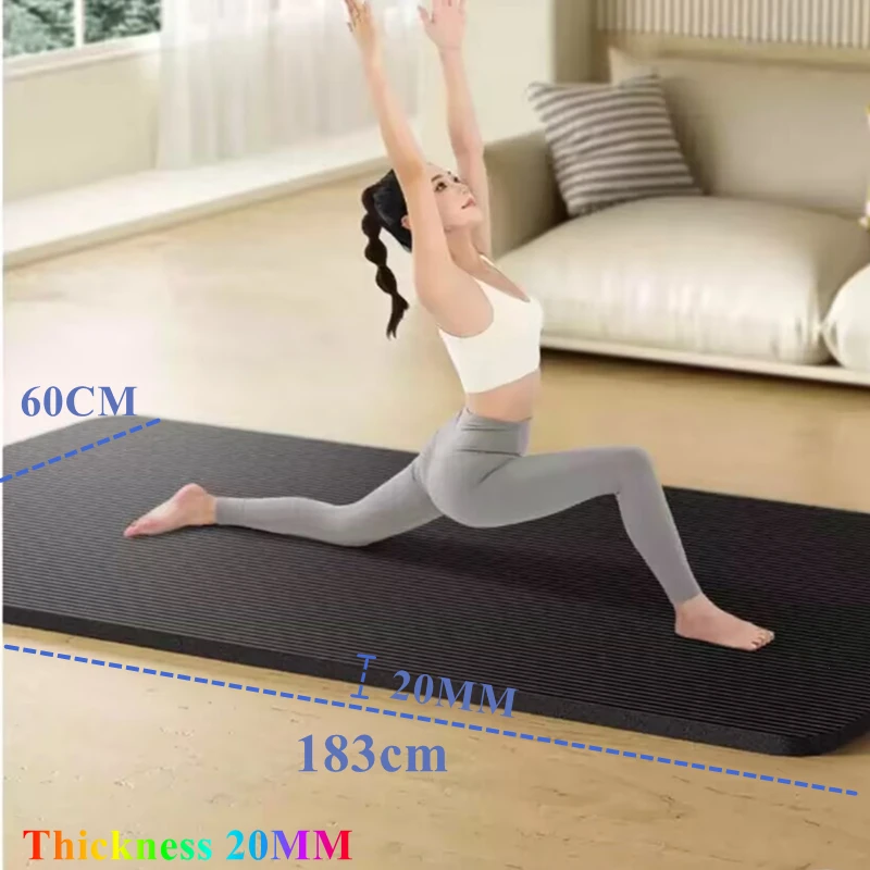 

1830x600x20MM Thicken Yoga Pilates Gym Non-slip Pilates Fitness & Training Sport Mat Yoga Mat Slide Gym Mat for Household