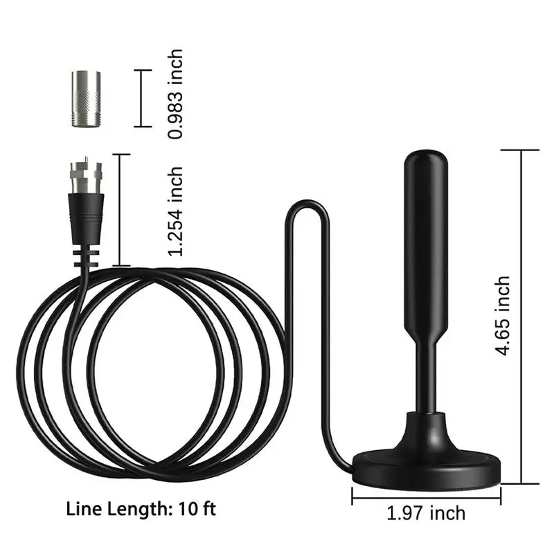 Long Range Signal Receiver Amplifier Antenna For Digital TV Indoor Signal Amplifier 720P 1080P Antenna With Adapter - view 6