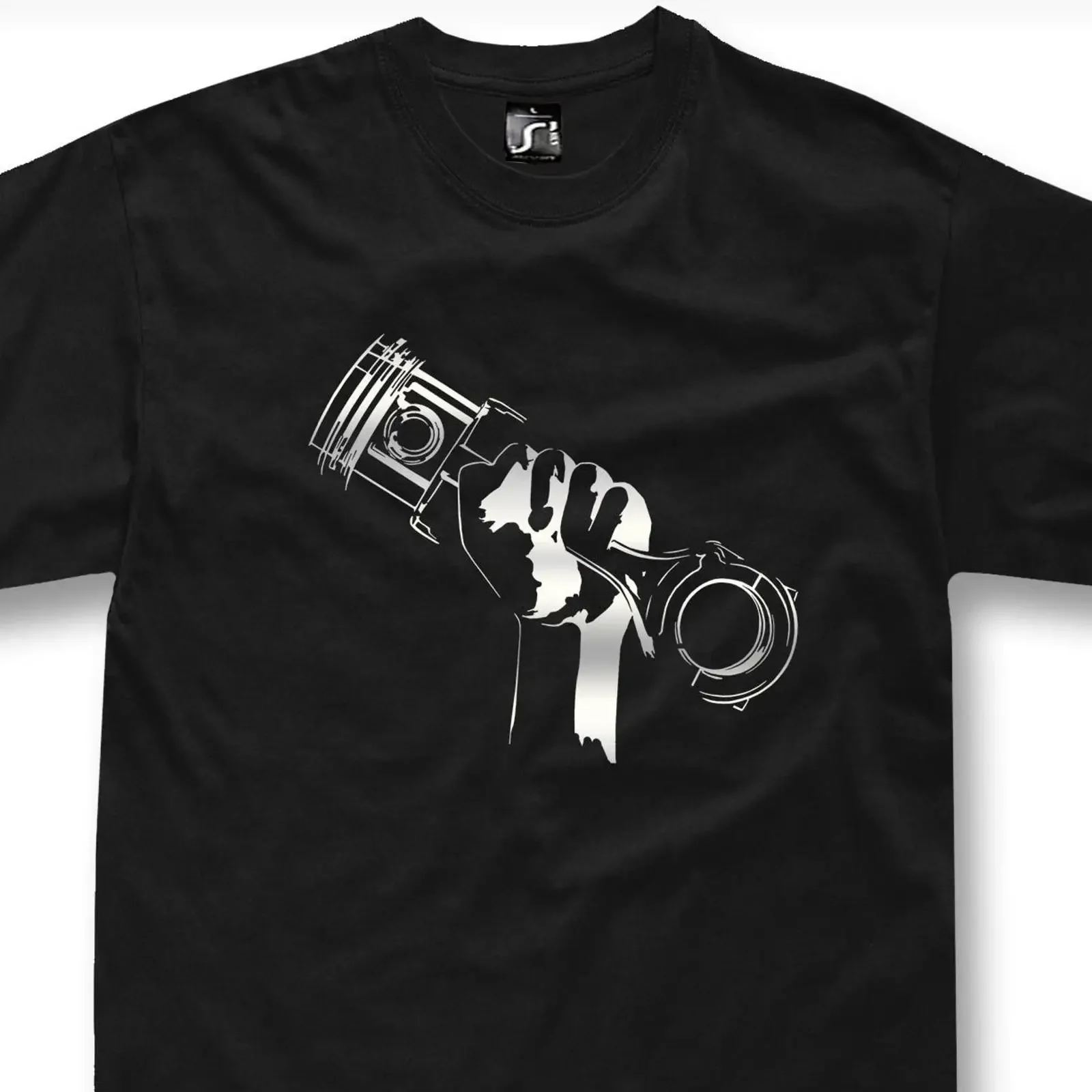 Piston T Shirt petrolhead gift vintage Washed Stylish homme graphic Versatile Breathable Slightly fashion streetwear