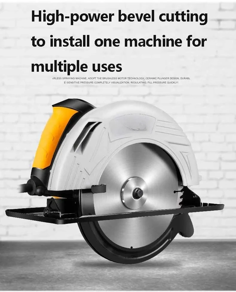 Serra circular elétrica 7 polegadas 9 polegadas 10 polegadas 12 polegadas Máquina de corte doméstica opcional para carpintaria