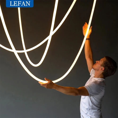 모던 북유럽 LED 대형 라인 펜던트 램프, 긴 샹들리에, 거실 계단 케이스, 로비 빌라 프로젝트, 미니멀리스트 걸이식 조명