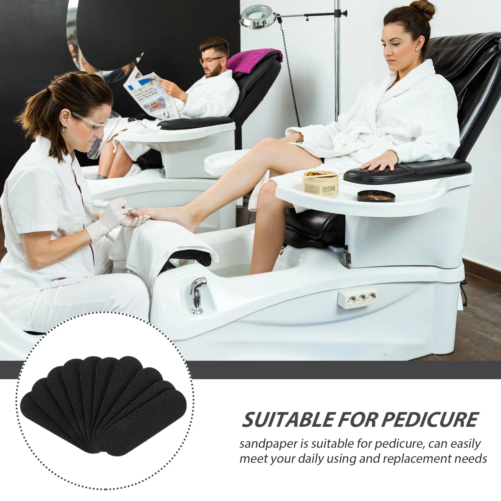 

10 Pieces Foot File Sandpaper Premium Callus Remover Tool Foot Scrubber for Exfoliating Dead Skin and Calluses