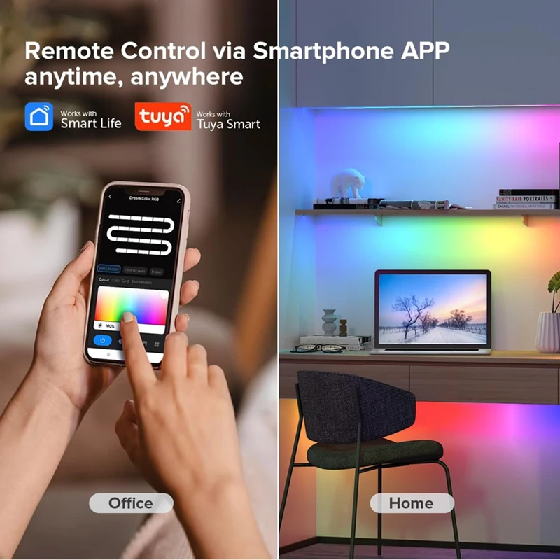 وحدة تحكم HFES 2.4G Wifi DR04W SPI RGBW RC03RF RF عن بعد Tuya APP/الحياة الذكية/لـ Google Home/دعم التحكم Alexa