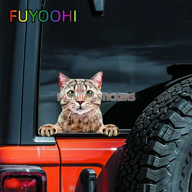 

FUYOOHI Fashion Stickers Adorable Cute Fun Creative Cats, Electric Vehicle Motorbike Luggage Scratch Hiding Decorative Sticker