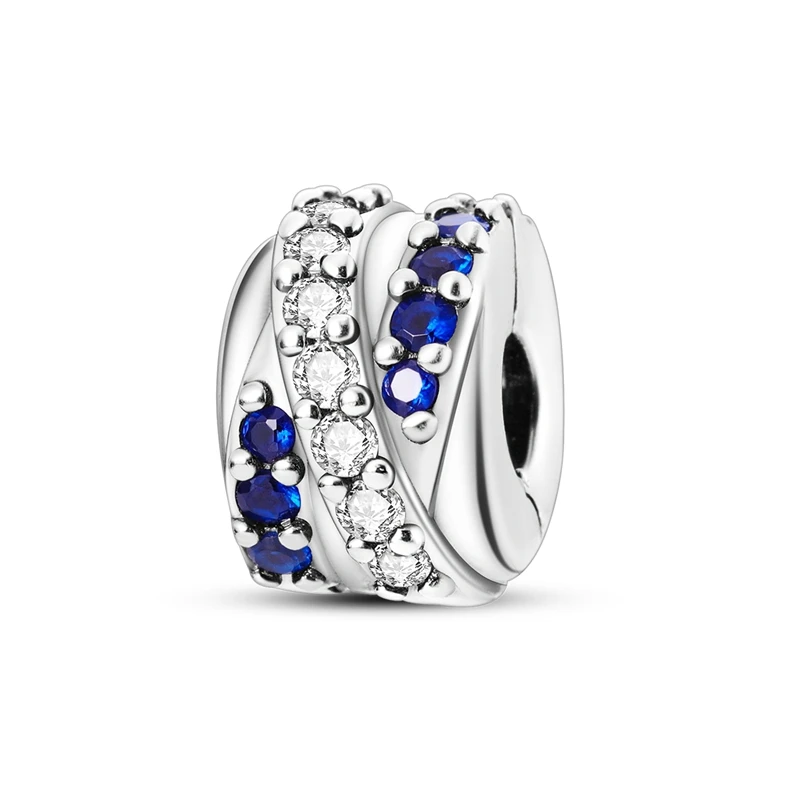 Clip-Charms, neuer 925er-Sterlingsilber-Anhänger mit Verschluss, Silikon-Abstandsperle, passend für Original-Armbänder, Halsketten, DIY-Charm, Schmuck, Frauen, Geschenk