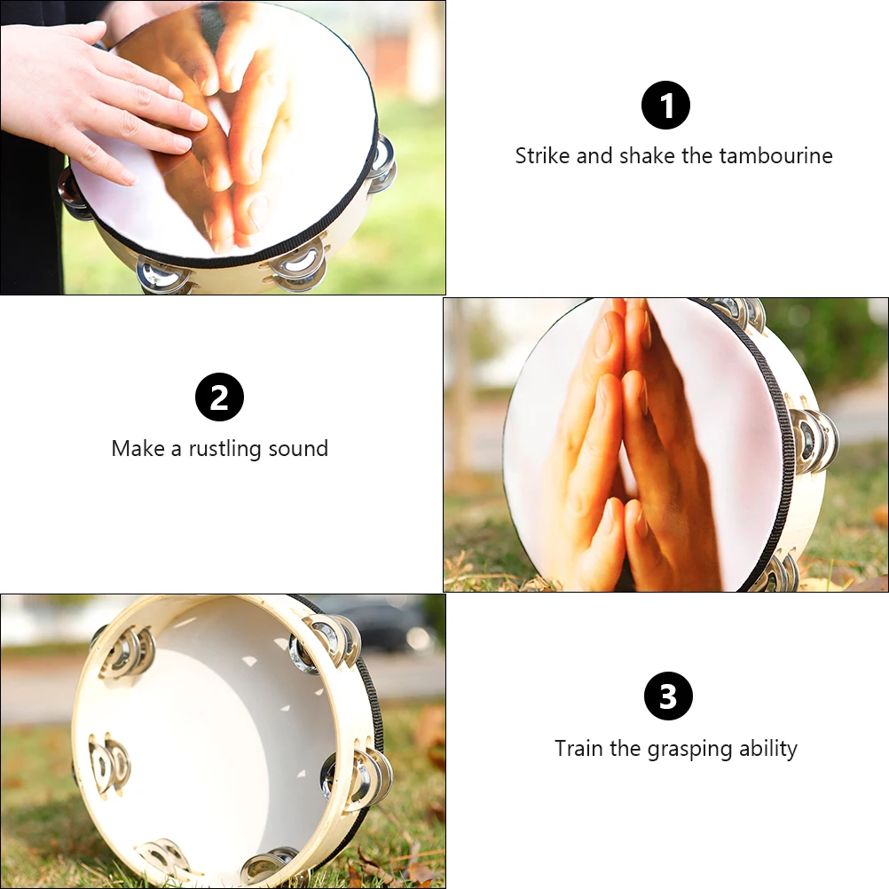 

8 Inch Hand For Smooth Surface Exercise Hand Strength Musical Instrument Percussion Early Education Wood Drum Handheld Drum
