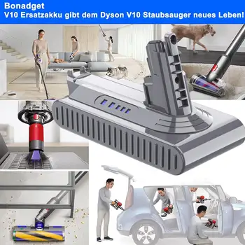 適用於DysonV10吸塵器的6000mAh 25.2V V10電池,相容於DysonSV12 Animal和V10 Absolute等型號。 10 最佳銷售 26650a - №10