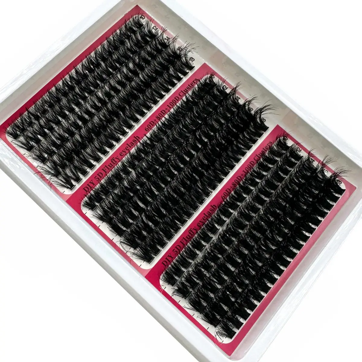 Neue 15 Reihen DIY 5D Flauschige Wimpern Cluster 60D-200D Dicke Wimpern Cluster Wispy Einzelne Wimpern 10-20mm Cluster Wimpern Verlängerung – Detail 5