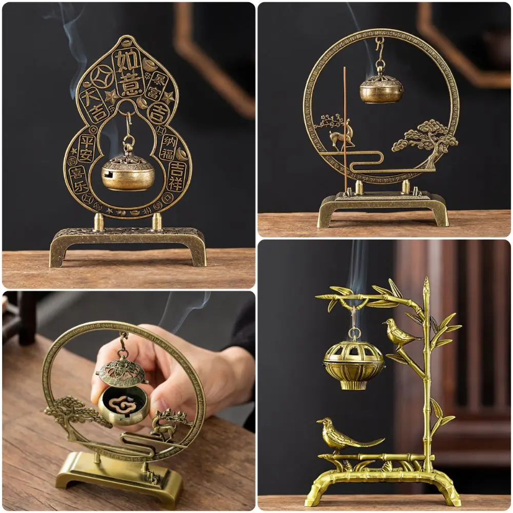 Chinese Style Incense Burner Hanging Design Beautiful Meaning Incense Holder Flower Dragon Desktop Ornament,
