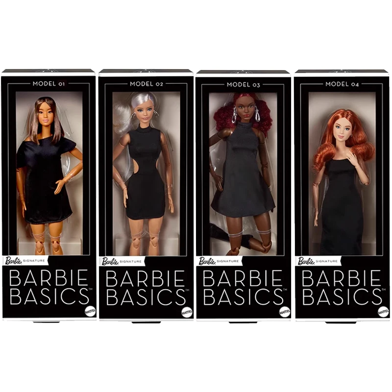 muneca-barbie-original-con-firma-modelo-basico-vestido-negro-clasico-coleccionista-ajuste-universal-moda-juguetes-para-ninas-articulaciones-movilidad-corporal