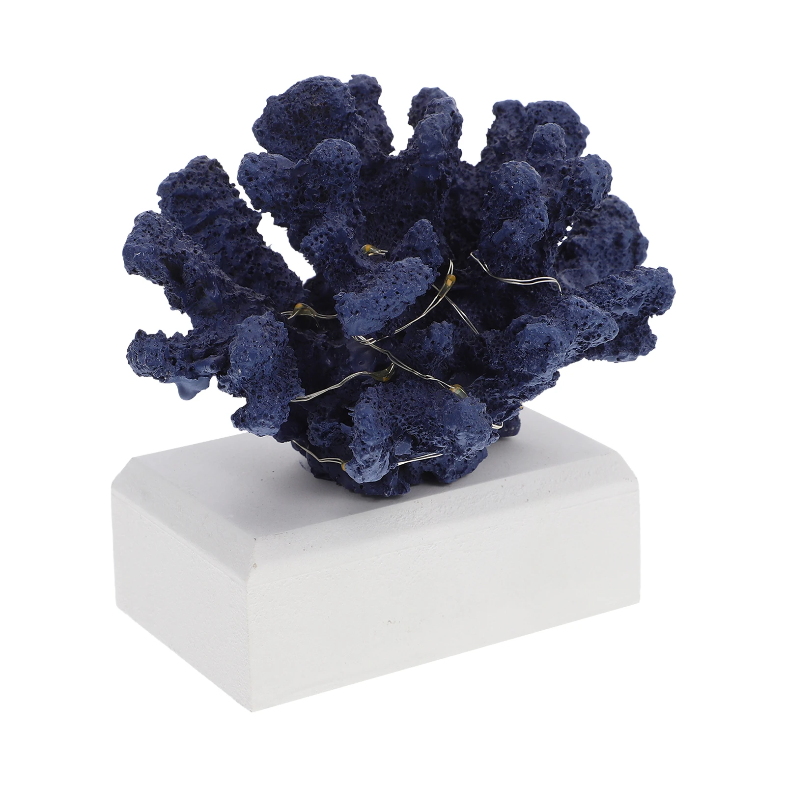 

LED Coral Decor Resin Statue Tabletop nament Home Aquarium Adornment Lightweight Exquisite Sophisticated Touch Serene Atmosphere