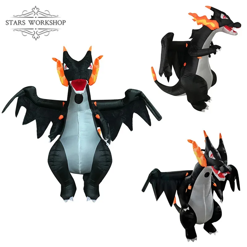 

Аниме мультфильм надувной костюм динозавра Spit Fire Dragon косплей одежда для взрослых костюм Рождество Хэллоуин карнавальная вечеринка униформа