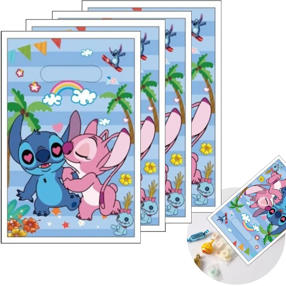 Disney Lilo & Stitch Party Gift Bags Candy Cookie Packing Bags Cartoon Treat Favor Snack Bag Kids Baby Shower Birthday Supplies